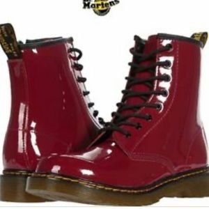 COPY - New red patent leather Dr Marten boots